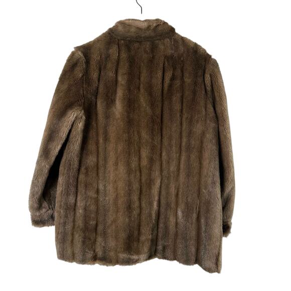 Vintage 1960s Mink Fur Coat in Light Brown Button Front by Style VI Ltd., Size M - Picture 2 of 11